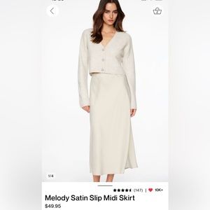 Dynamite melody satin slip skirt